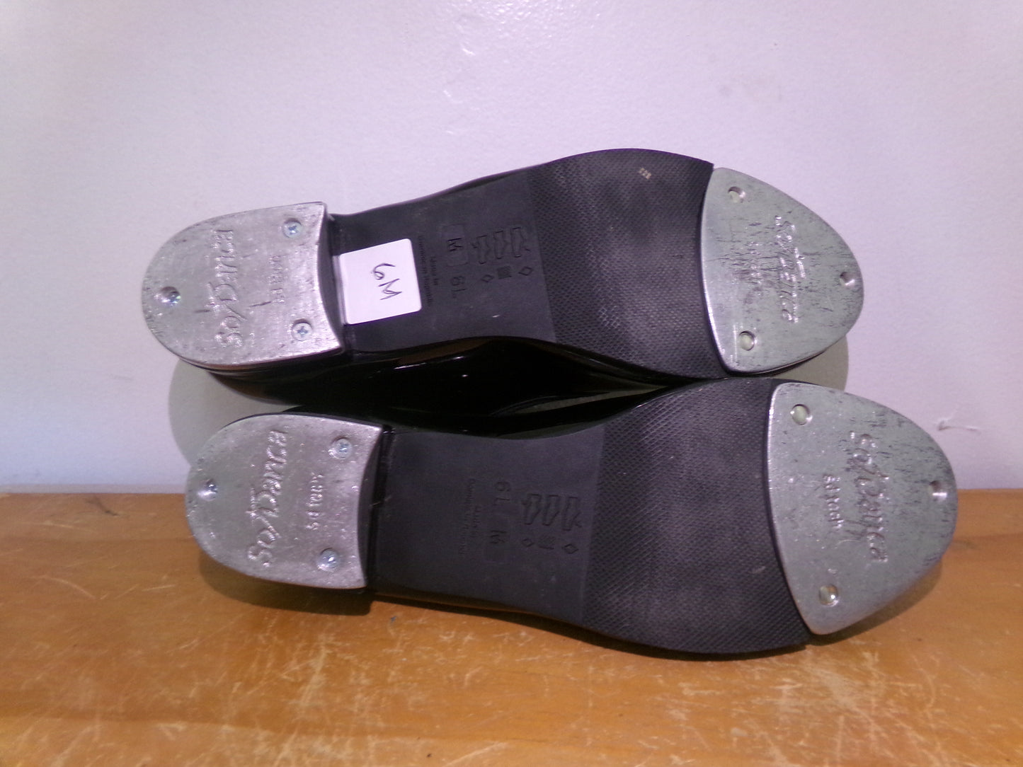 Pre-Owned Tap Shoes Youth 6M Black So Danca Mary Jane Leather Loop Strap