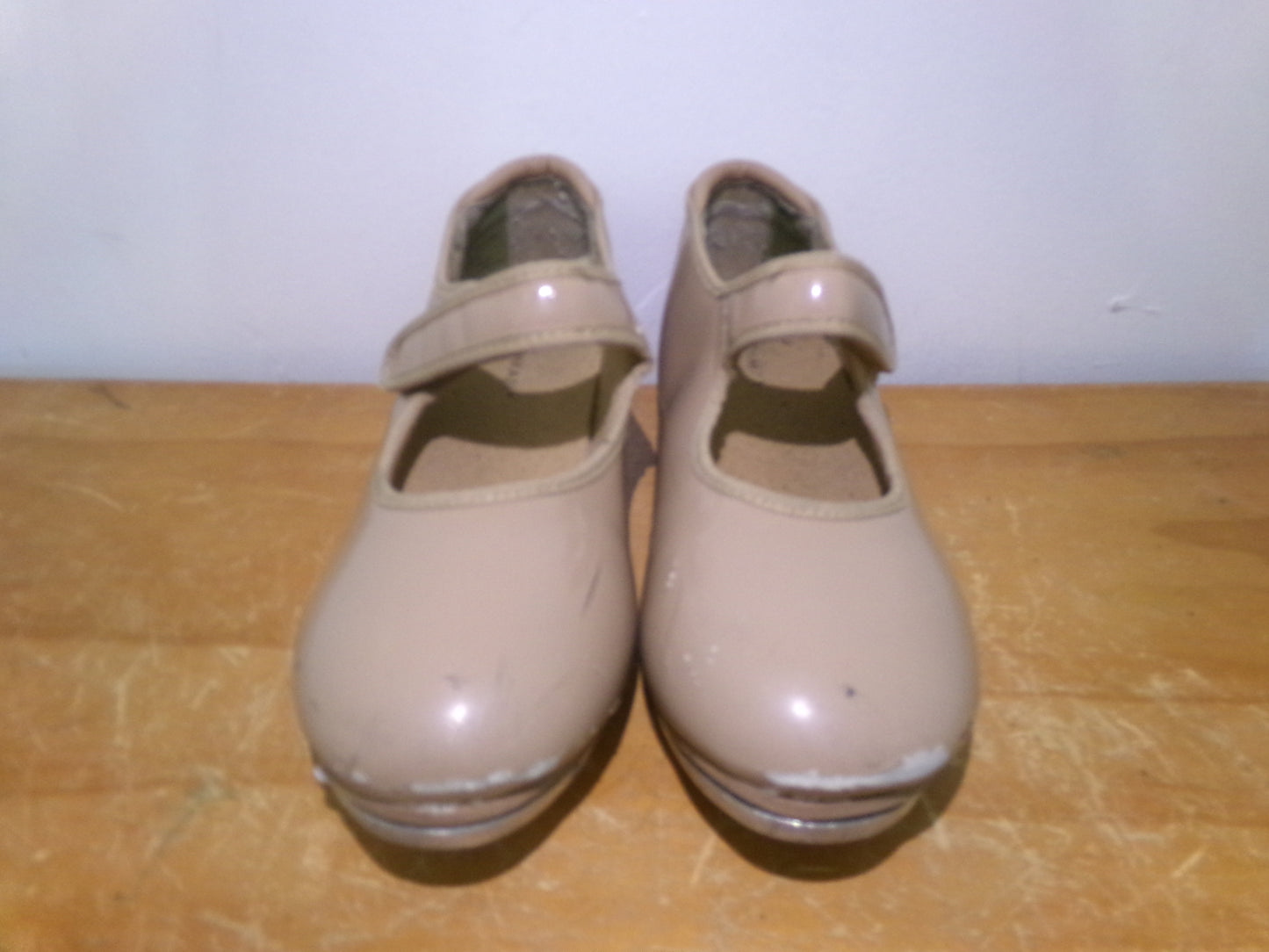 Pre-Owned Tap Shoes Tan 1.5 Youth Mary Jane Easy Strap Weissman W2600