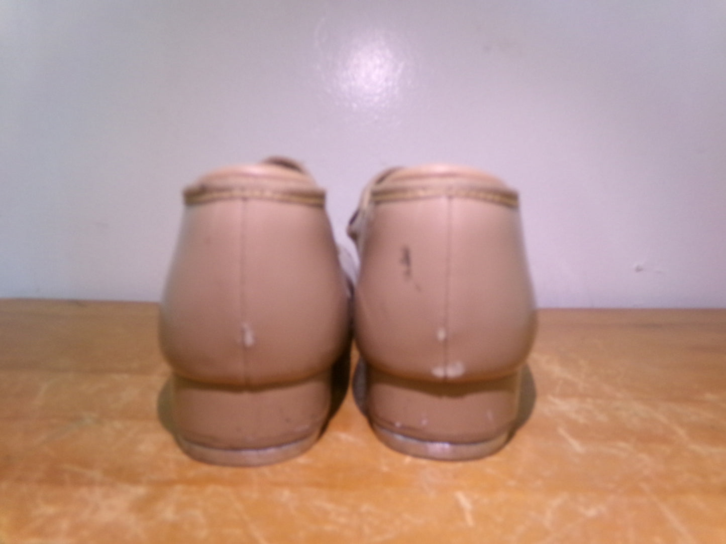 Pre-Owned Tap Shoes Tan 1.5 Youth Mary Jane Easy Strap Weissman W2600