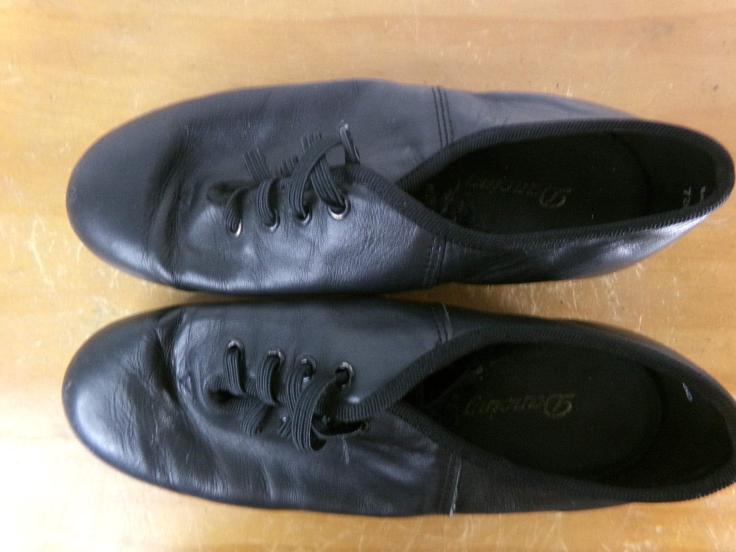 Pre-Owned Split Sole Buck Clogging Shoes Dancing Fair Youth 5M Black Oxford Leather