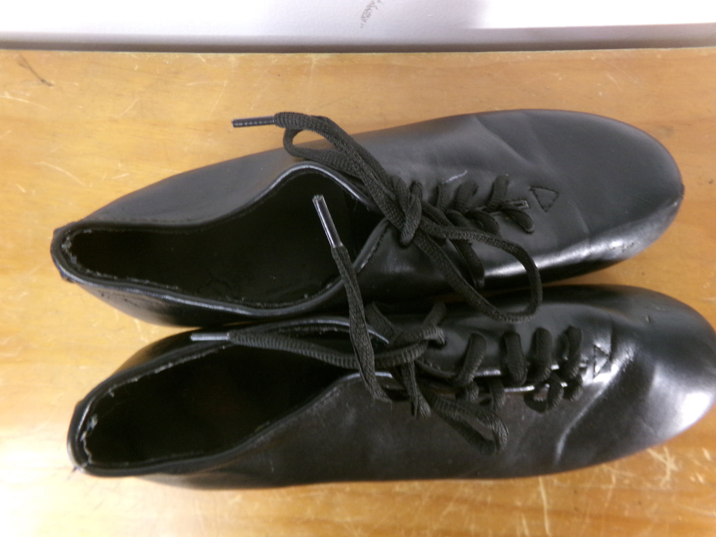 Pre-Owned Buck Clogging Shoes Steven Stompers Youth 9.5M Oxford Leather FULL Sole