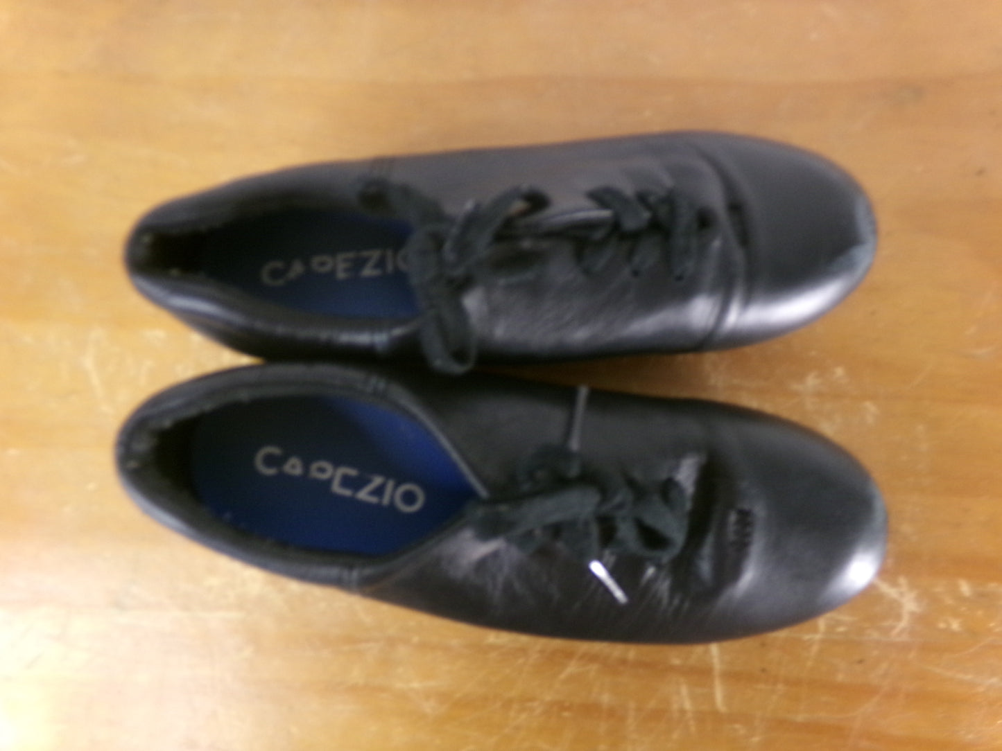 Dance Tap Shoes 13M Youth Capezio 443 Student Lace Up Black Full Sole