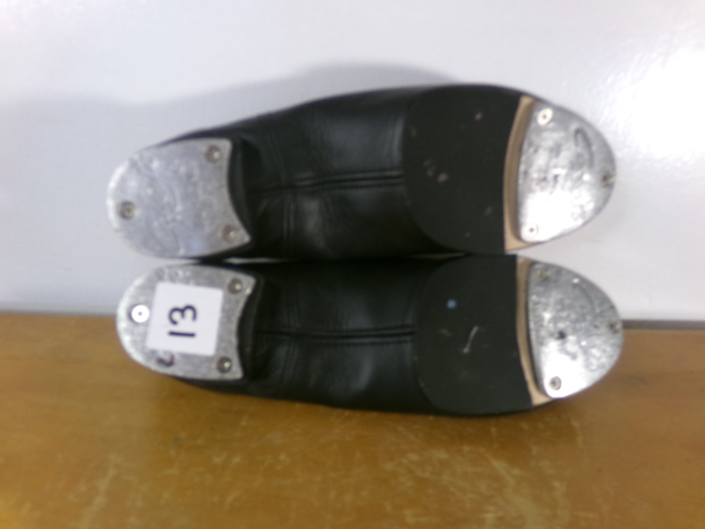 Dance Tap Shoes 13M Youth Capezio 443 Student Lace Up Black Full Sole