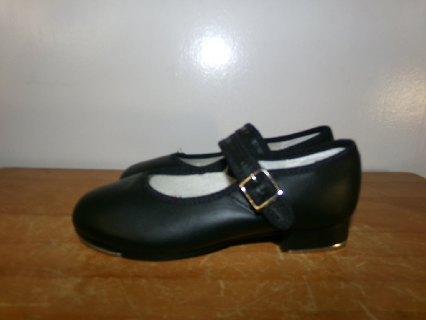 Pre-Owned Tap Shoes Capezio 3800 12M Kids Black Mary Jane Leather Easy Strap Student