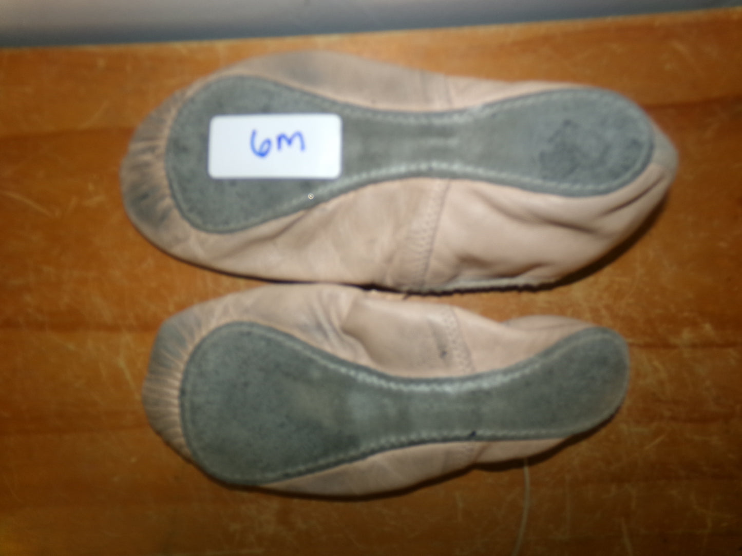 Pre-Owned Ballet Shoes Capezio Adult 6M Tie Drawstring Leather Single Strap Full Sole
