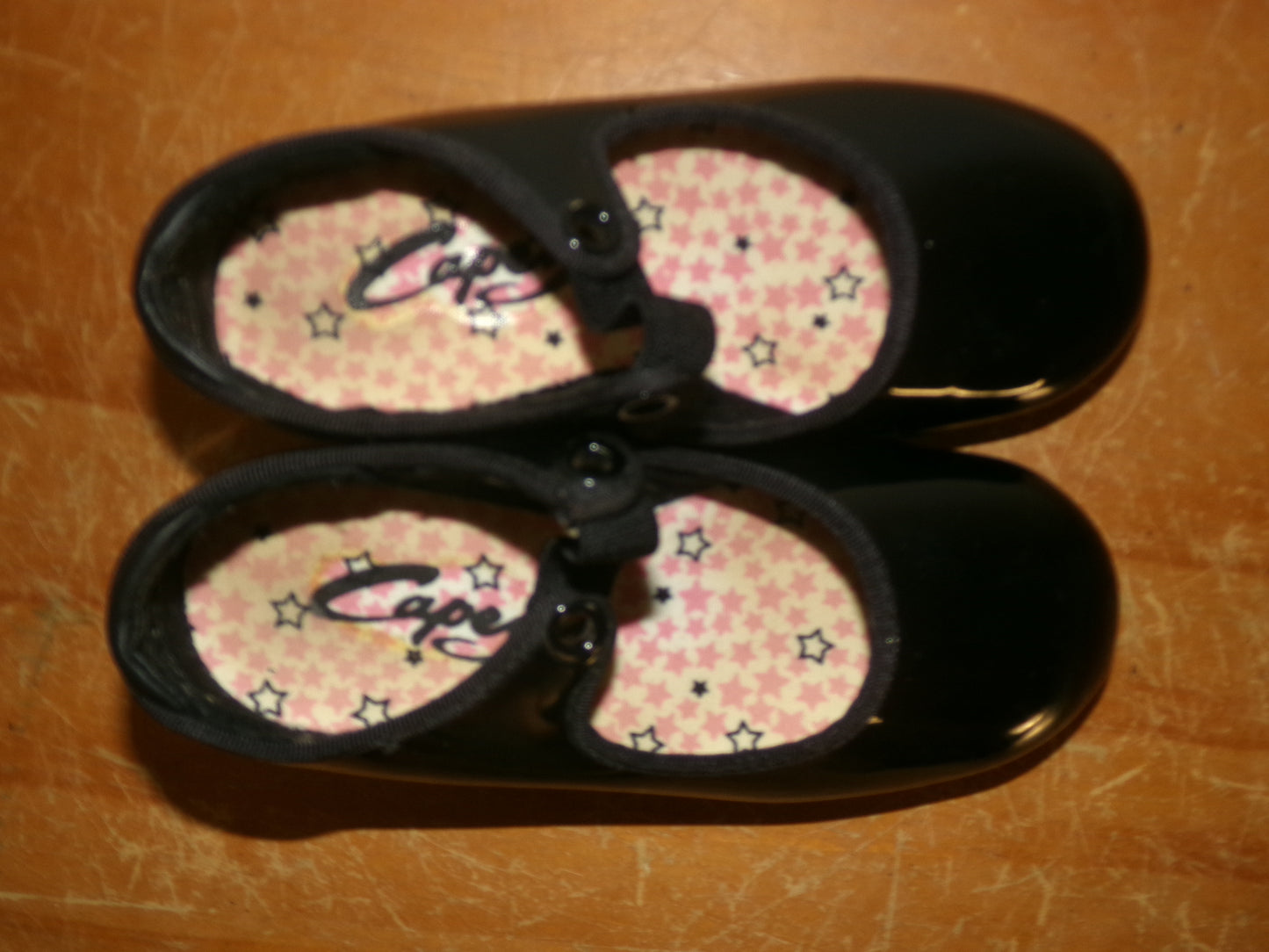 Dance Tap Shoes Capezio Toddler 6M Black Tyette  Leather Student