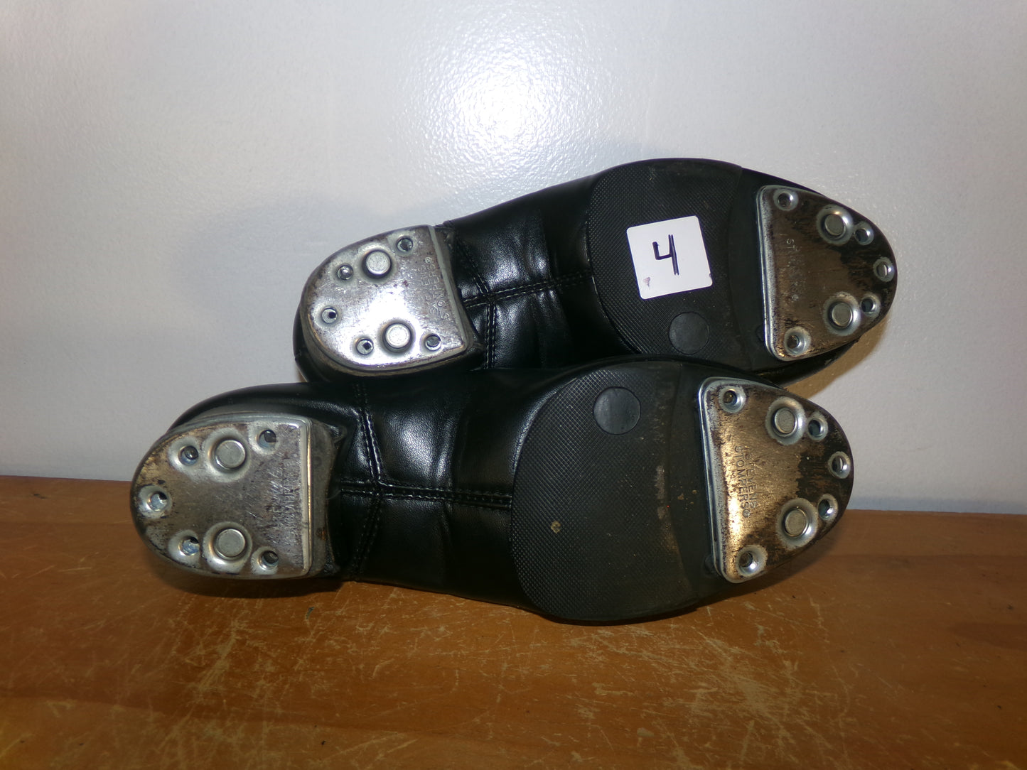 Pre-Owned Buck Clogging Shoes Steven Stompers Kids 4M Oxford Split Sole Buck Taps