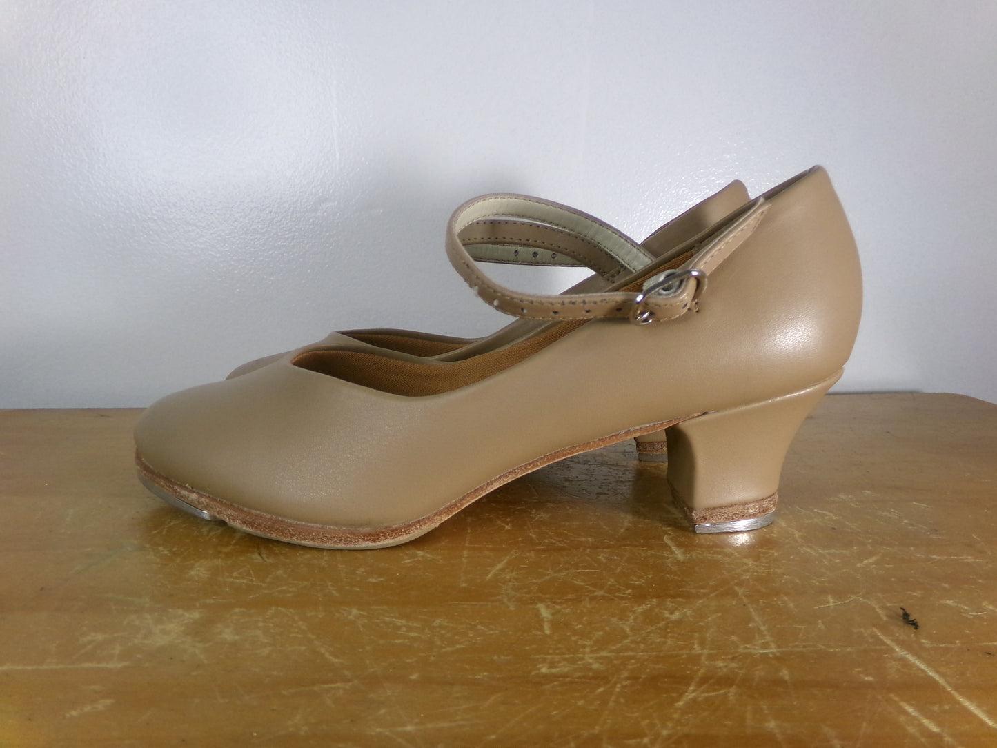 Pre-Owned Tap Shoes SoDanca Adult 5M Leather Buckle Tan