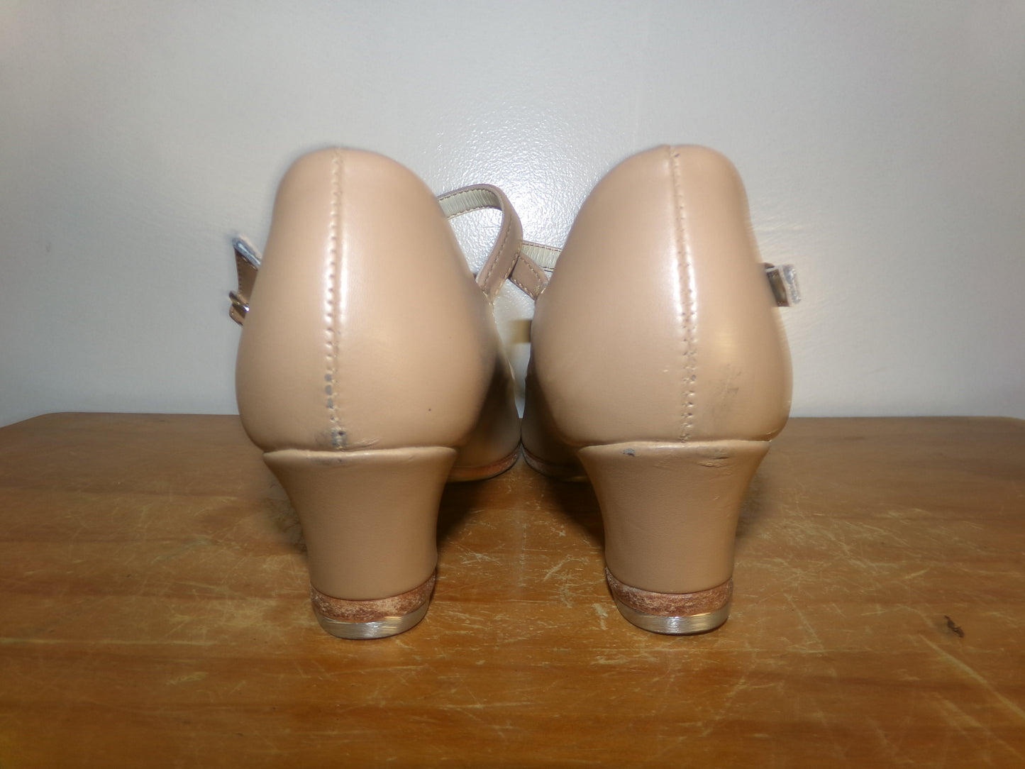 Pre-Owned Tap Shoes SoDanca Adult 5M Leather Buckle Tan