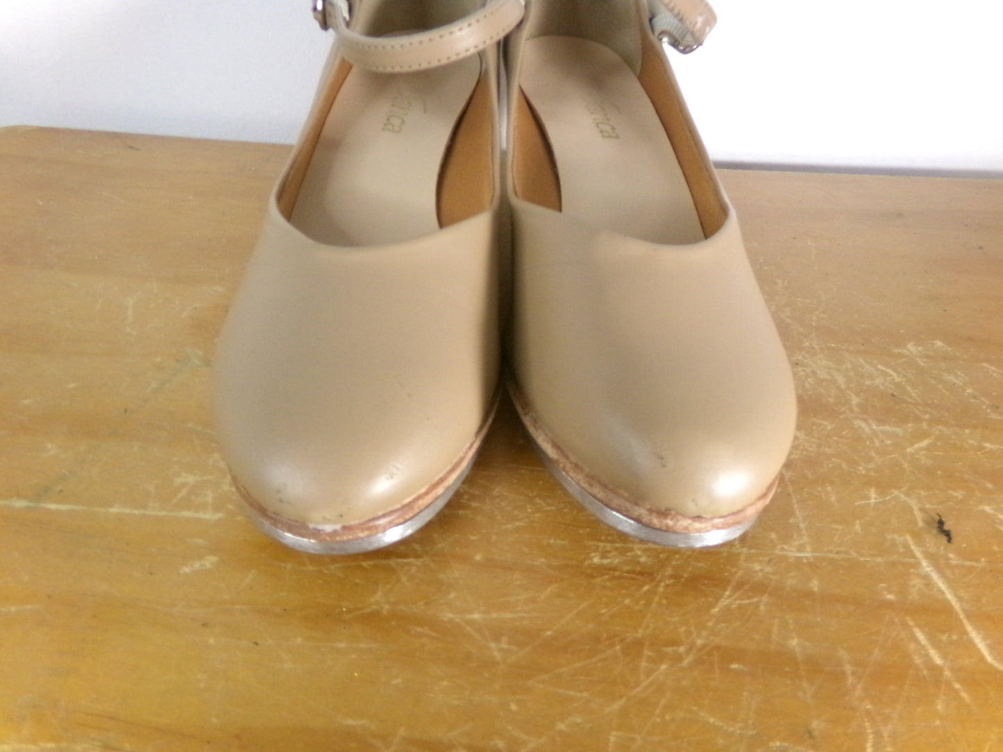 Pre-Owned Tap Shoes SoDanca Adult 5M Leather Buckle Tan