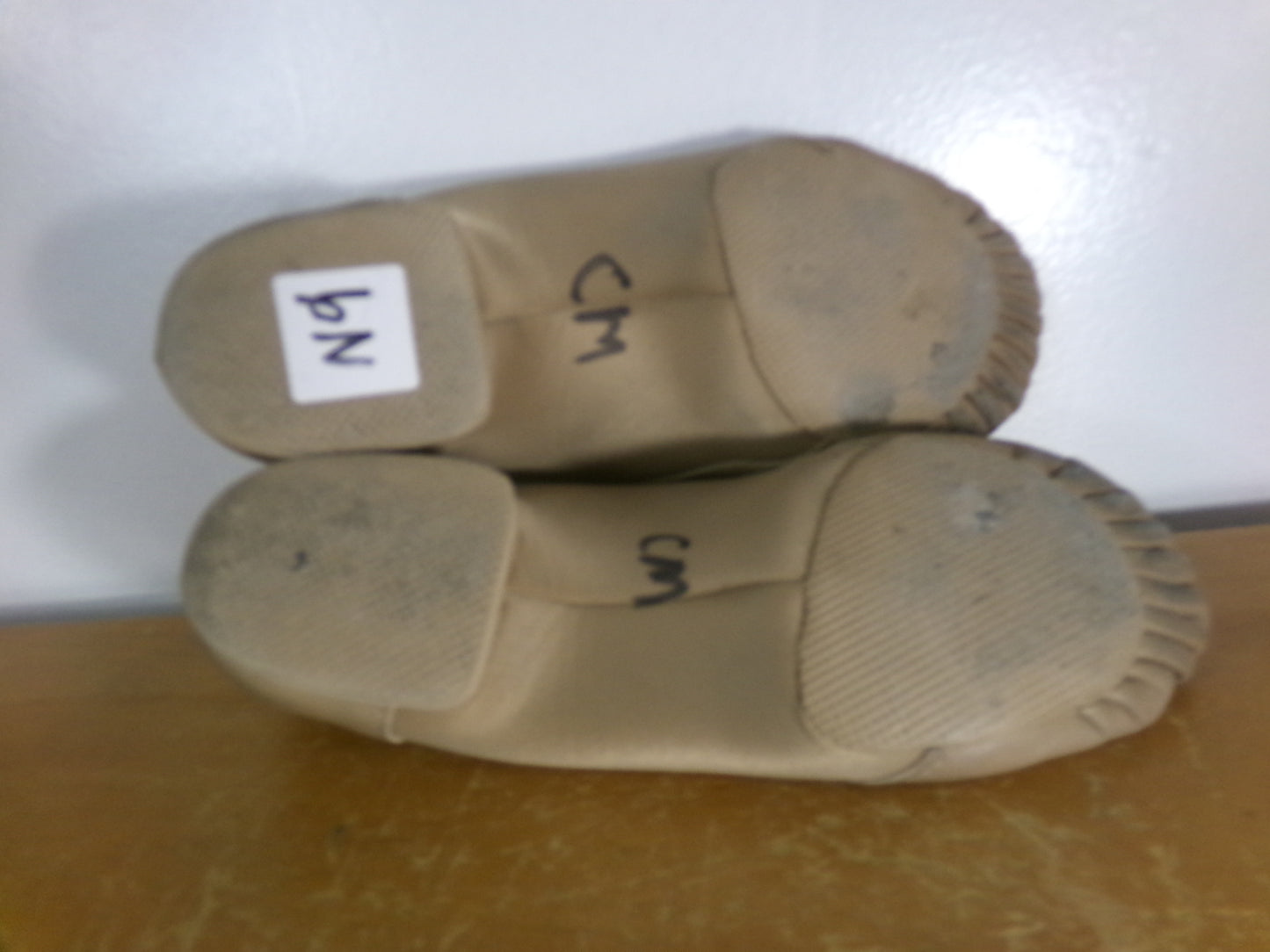 Pre-Owned Jazz Shoes So Danca 6N JZ43 Tan Adult Pull On Leather Split Sole