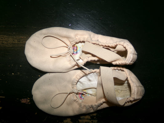 Pre-Owned Ballet Shoes Dancing Fair 3M Toddler Canvas  Split Sole