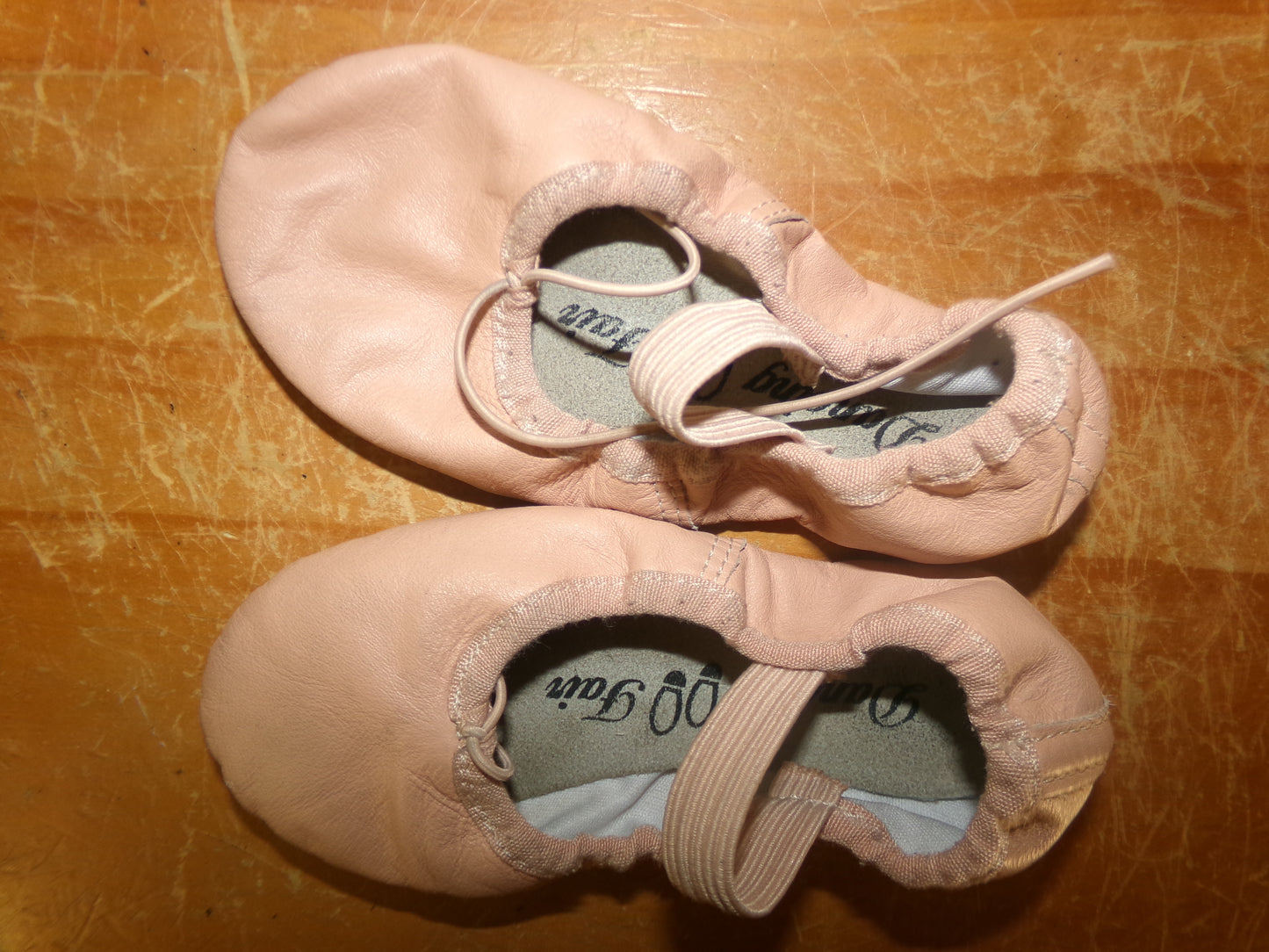 Pre-Owned Ballet Shoes Dancing Fair Toddler 10M Tie Drawstring Leather Single Strap Full Sole