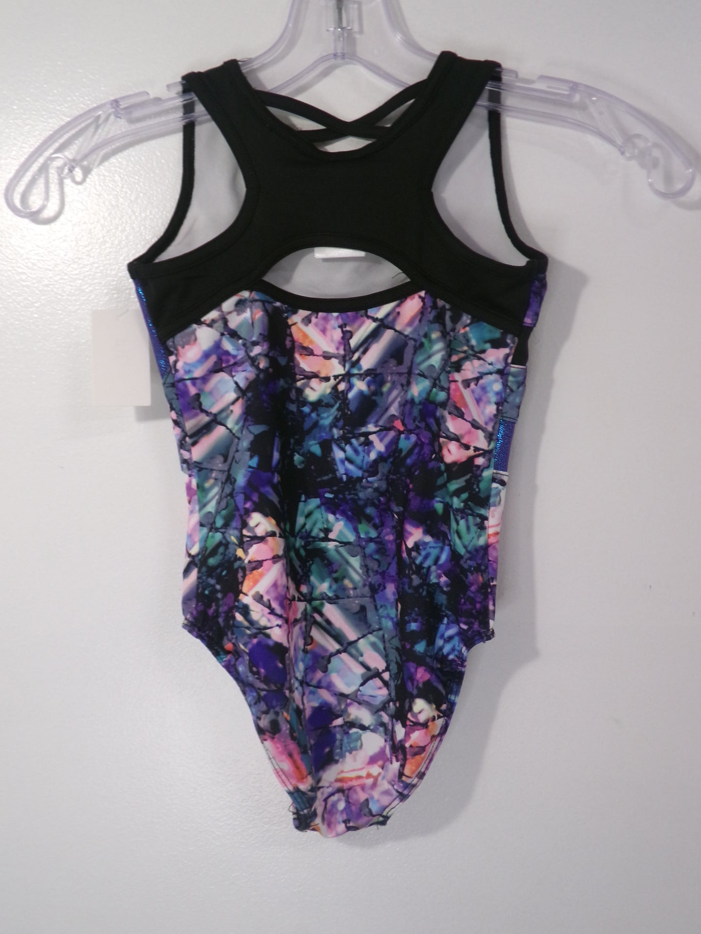 Pre-Owned Loetard Gymnastics XS Child Purple Capezio Tie Dye Gymnastics Acro Tumbling