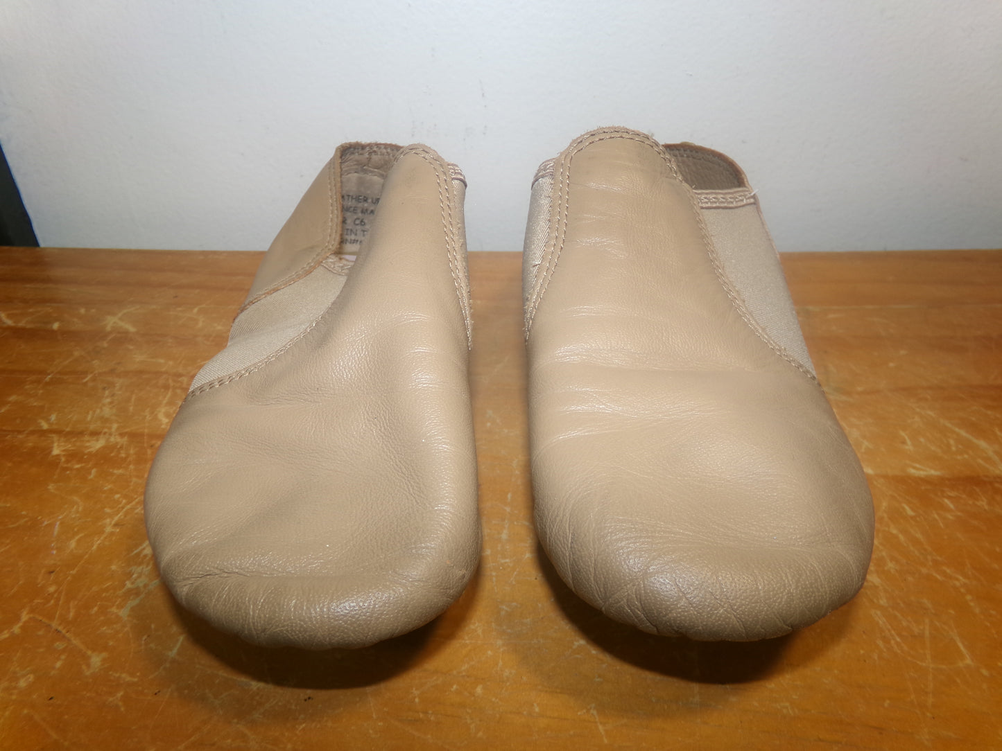 Pre-Owned Jazz Shoes Capezio 3M Child Side Elastic Leather Slip On Split Sole