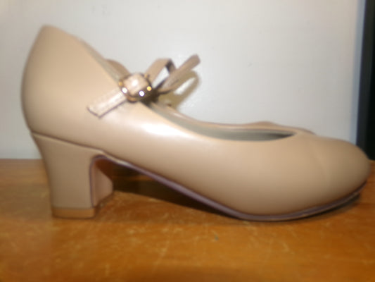 Pre-Owned Jazz Shoes Stelle Child 4M Leather Single Strap Closed Toe