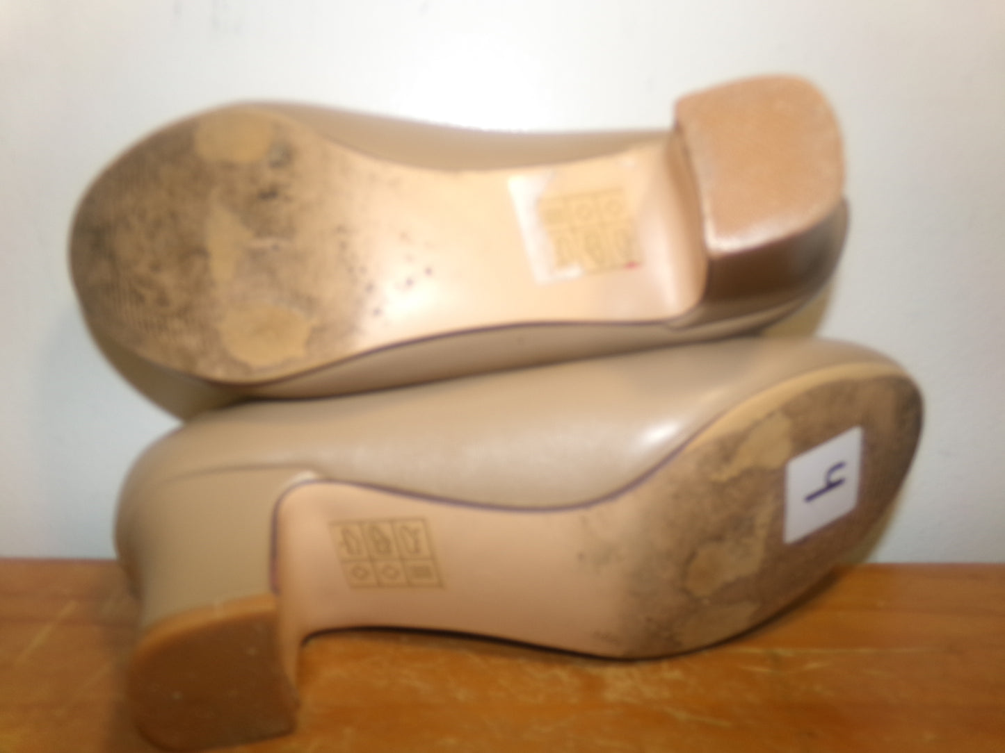Pre-Owned Jazz Shoes Stelle Child 4M Leather Single Strap Closed Toe