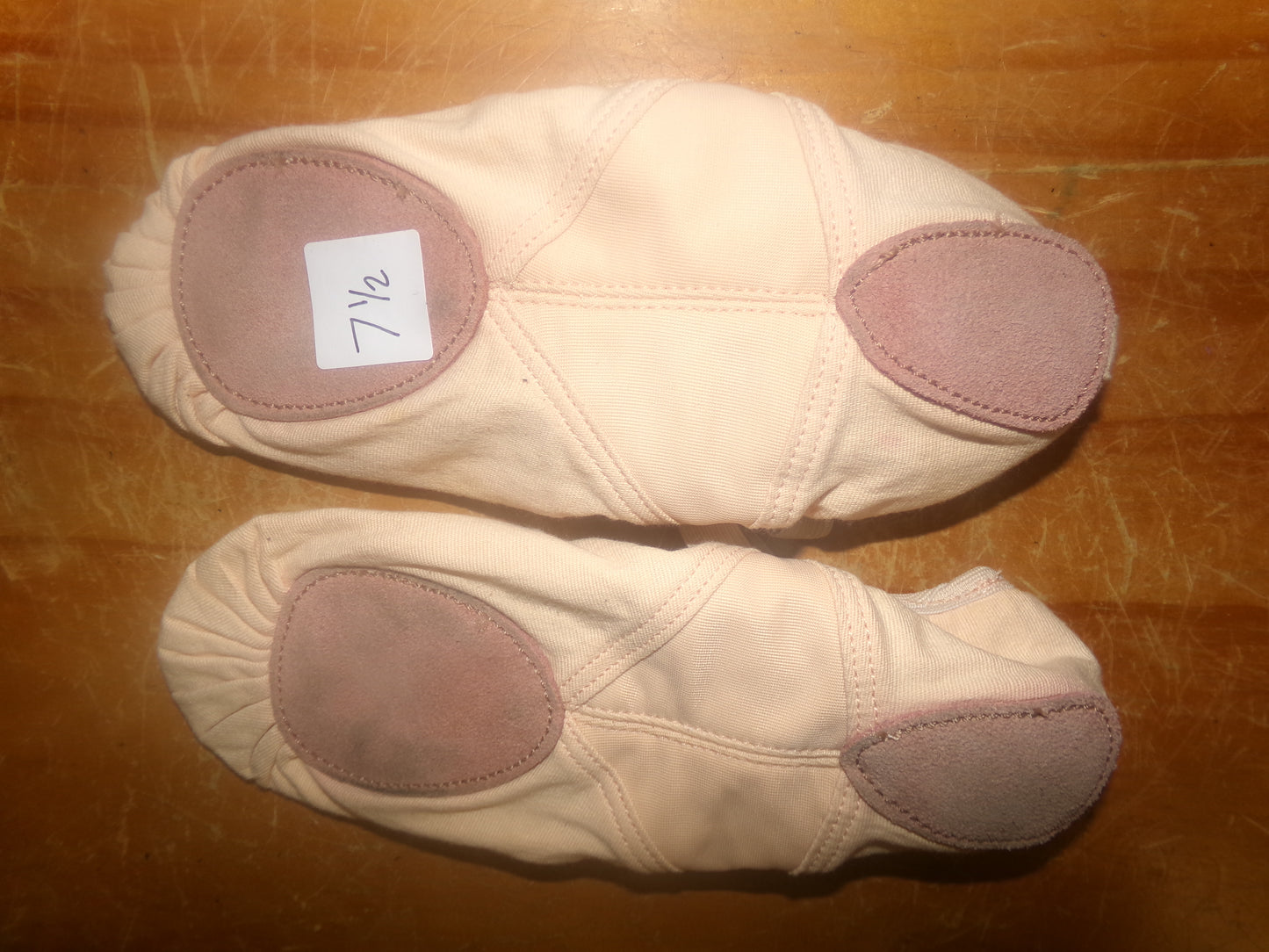 Pre-Owned Ballet Shoes Danz N Motion 398 Adult 7.5 Leather Cross Straps Split Sole