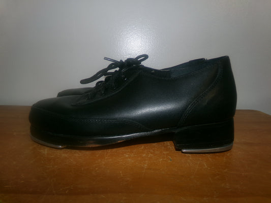 Pre-Owned Tap Shoes Dancing Fair Adult 5M Oxford Leather Lace Up Full Sole