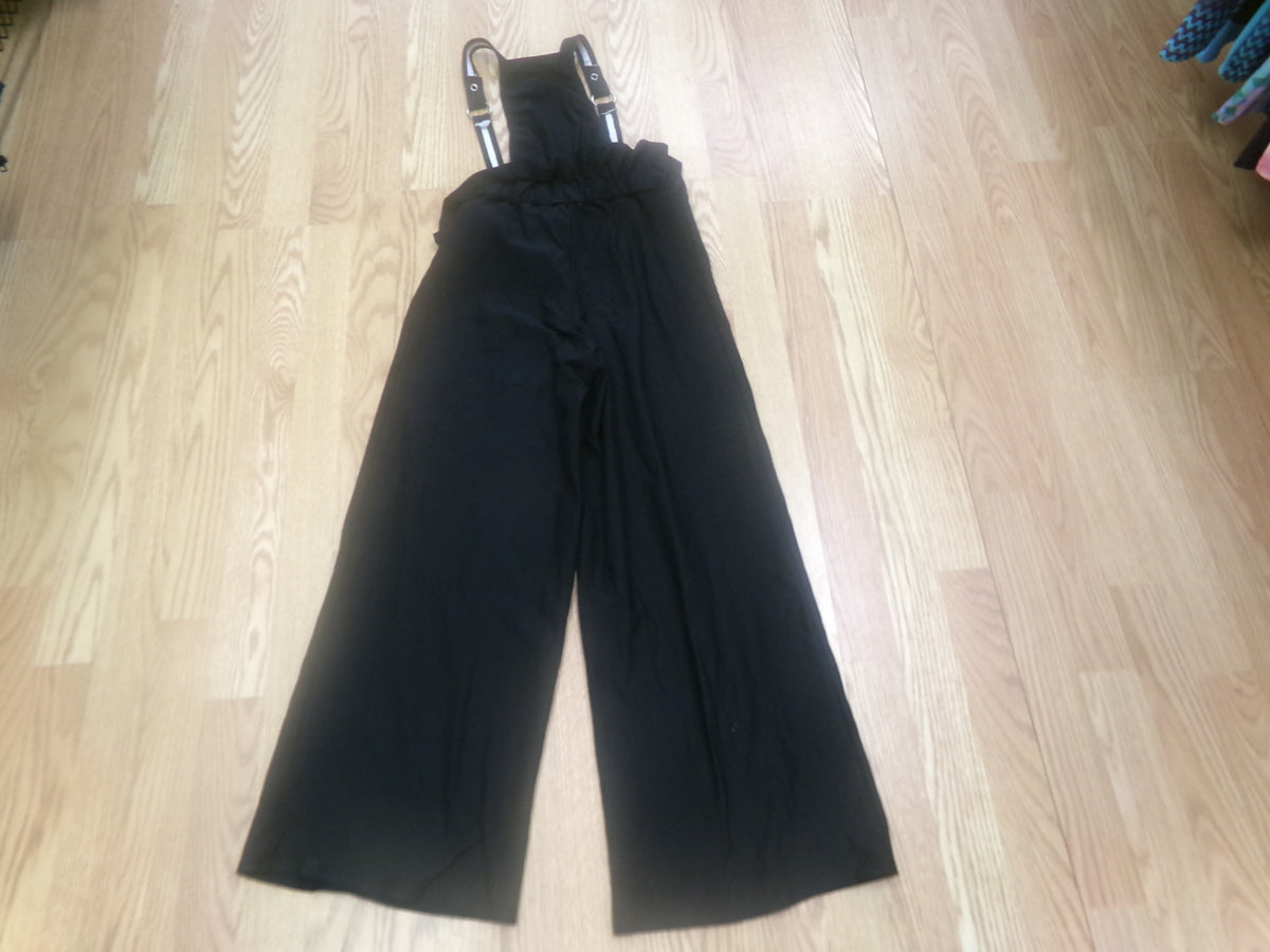 Pre-Owned Costume Medium Adult Black Kelle Jazz Tap Romper/overalls