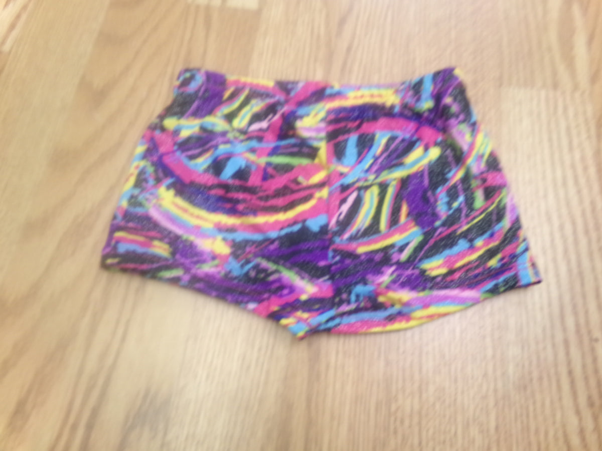 Gymnastics Shorts Colorful XS Child Purple Pink Danskin Jazz Acro Gymnastics