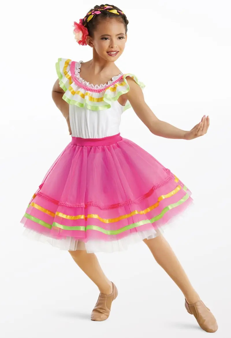 Pre-Owned Costume Encanto Weissman 11338 XL Child Pink Jazz Coco Hispanic