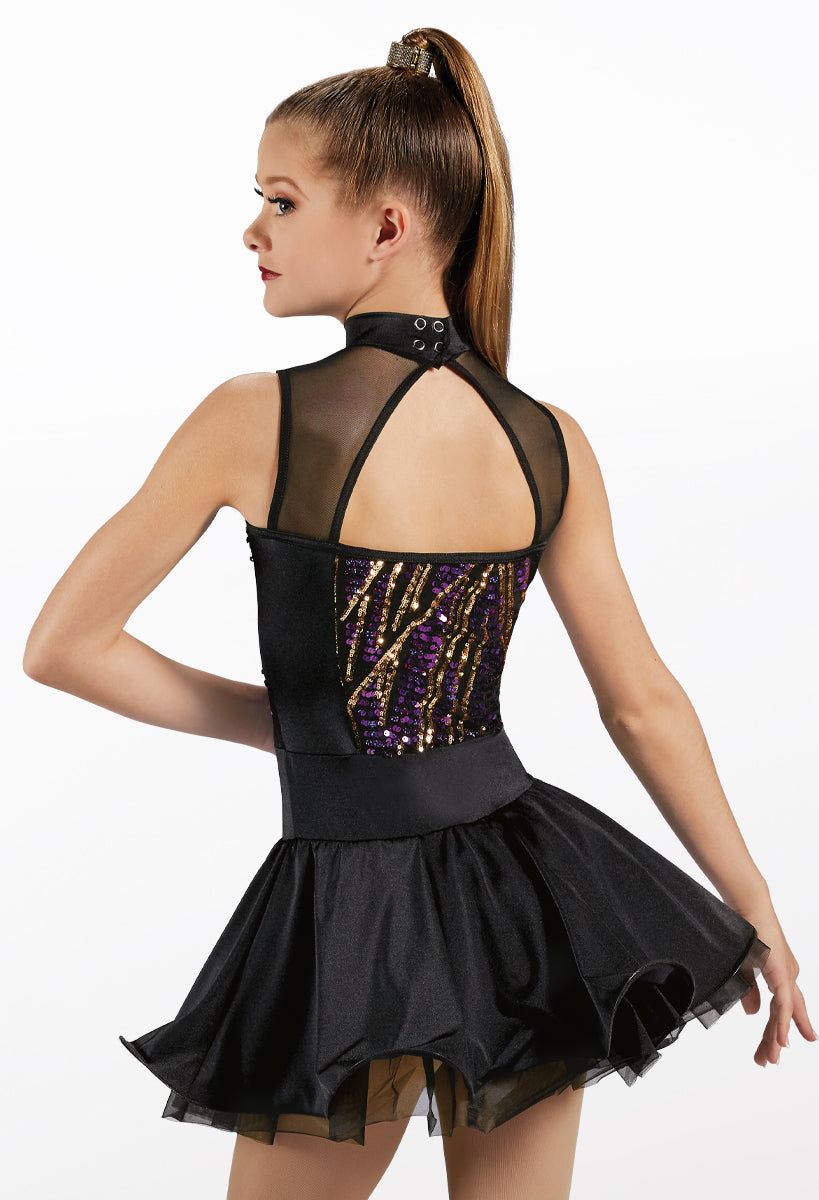 Pre-Owned Costume Weissman  12418 Medium Child Royal Blue Dress Jazz Sequin