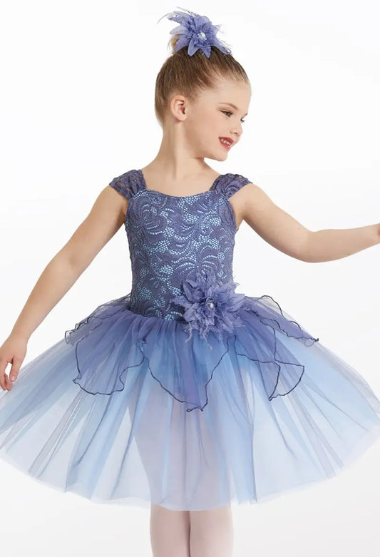 Pre-Owned Costume Weissman  11798 Intermediate Child Sage Tutu Ballet Pageant Sequin