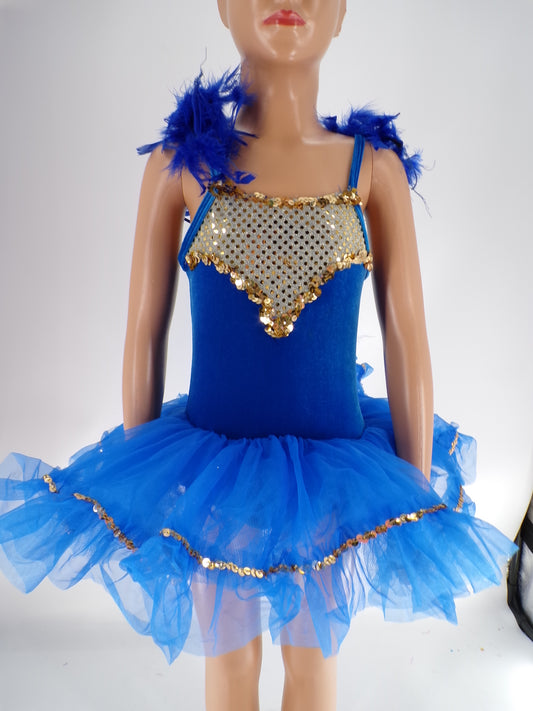 Pre-Owned Costume Curtain Call  E2592 XS Child Royal Blue  Jazz