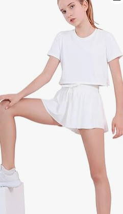Pre-Owned Butterfly Shorts Exarus   Medium Child White  Jazz Gymnastics Cheer