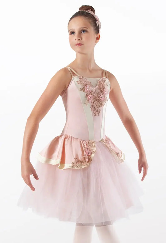 Pre-Owned Costume Intermediate Child Pink Weissman 12414 Ballet Pointe YAGP Tutu Embroidery Princess