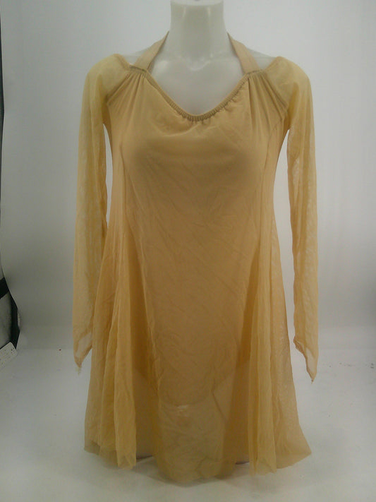 Pre-Owned Costume Kelle   Large Adult Tan Dress Lyrical