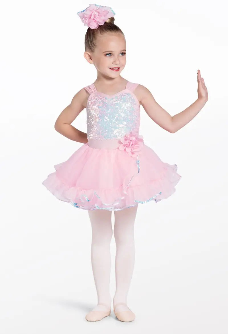 Pre-Owned Costume Small Child Pink Weissman 13547 Ballet Tap Pageant Dress Up Sparkle Tutu Sequin