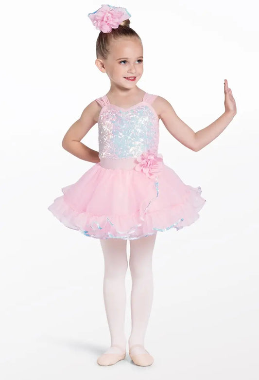 Pre-Owned Costume Small Child Pink Weissman 13547 Ballet Tap Pageant Dress Up Sparkle Tutu Sequin