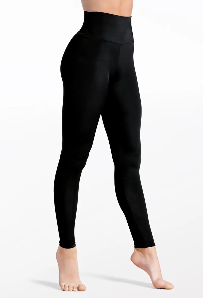 Pre-Owned Leggings Balera 14065 Large Child Black Jazz Tap Acro