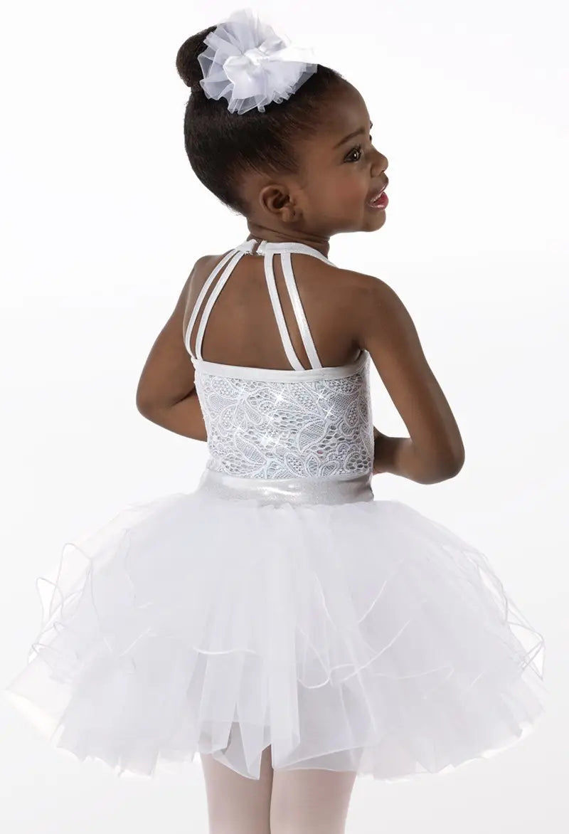 Pre-Owned Costume Small Child White Weissman 14183 Ballet Lyrical YAGP Lace Dress