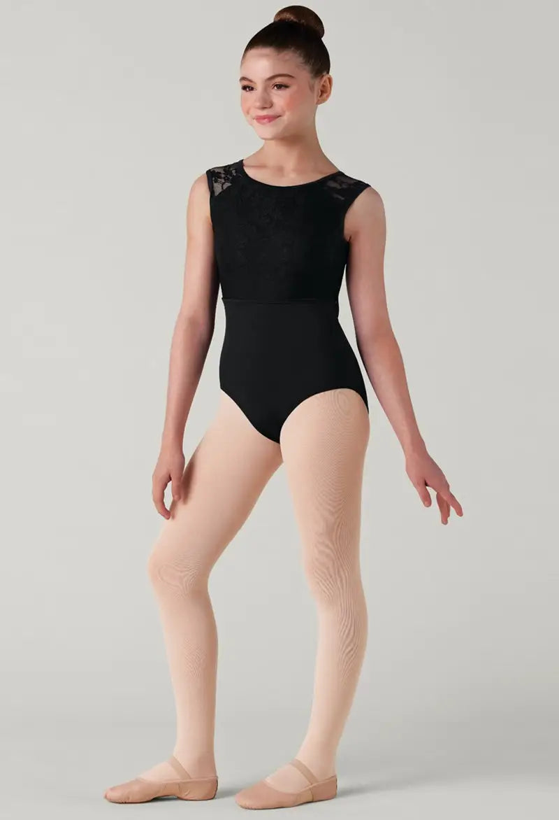 Pre-Owned Leotard Balera 14539 Small Adult Black Jazz Lace Open Back Ballet Ballet