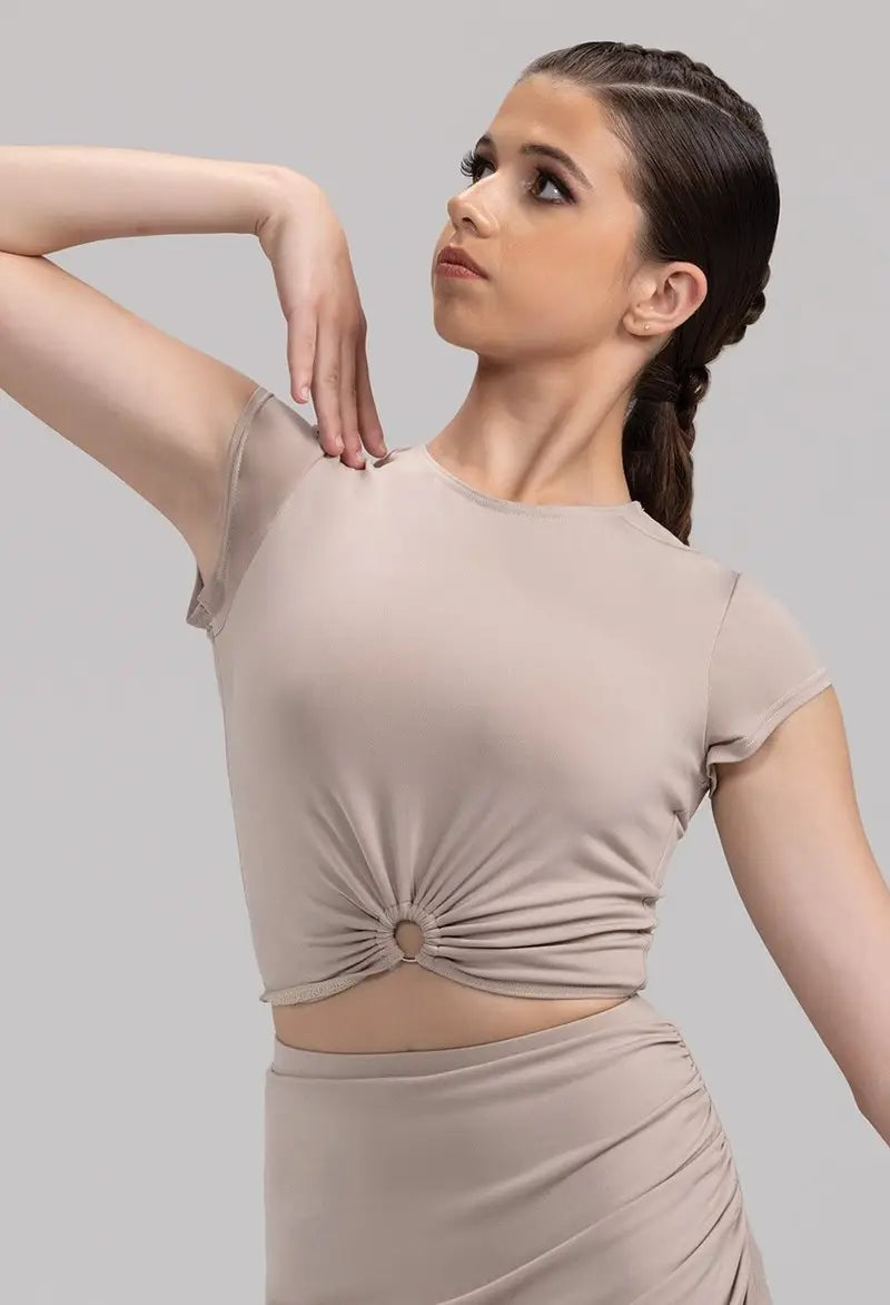 Pre-Owned Costume Crop Top Weissman 14638 Small Adult Brown Contemporary