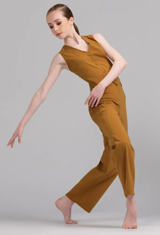 Pre-Owned Costume XS Adult Brown Weissman 14647 Jazz Tap Contemporary Musical Theater 2 pc Suit
