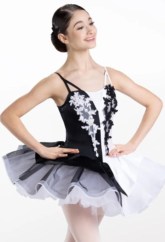Pre-Owned Costume Small Adult Black Weissman 14784 Ballet Pointe YAGP Embroidery Tutu