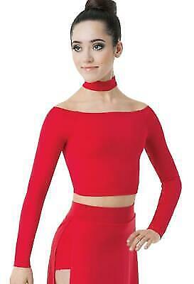 Pre-Owned Top Balera  Open neckline with attached collar All sizes are fully lined in front Glitter free! Imported Fabric: Matte Nylon/Spandex. Small Adult Black