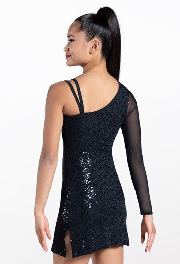 Pre-Owned Costume Medium Adult Silver Balera D12444 Contemporary Jazz Tap Team Latin