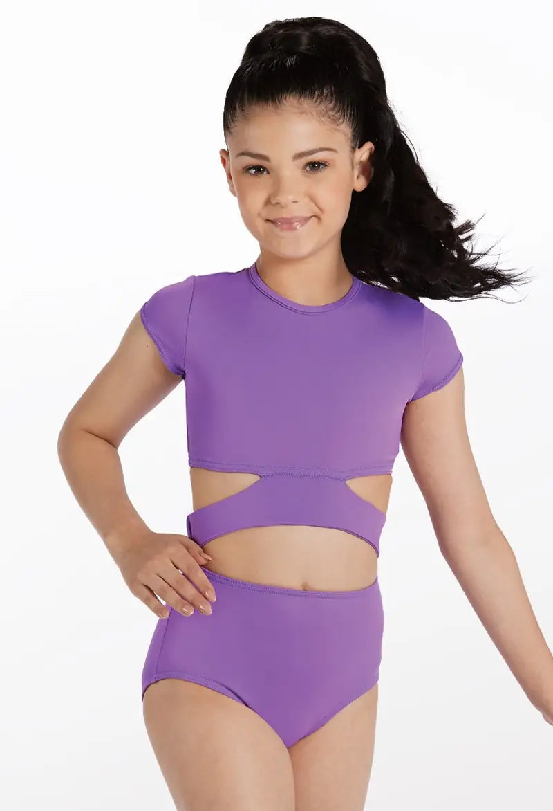 NEW Leotard Balera 15212 Black Pink or Purple Child Sizes Open Cutout Leotard