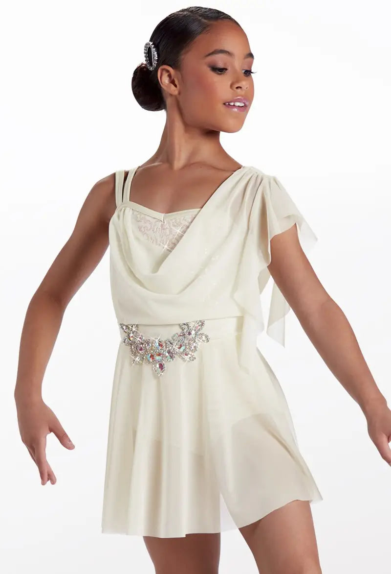 Pre-Owned Costume Intermediate Child Ivory Weissman 15274 Sequin Dress Ballet Lyrical