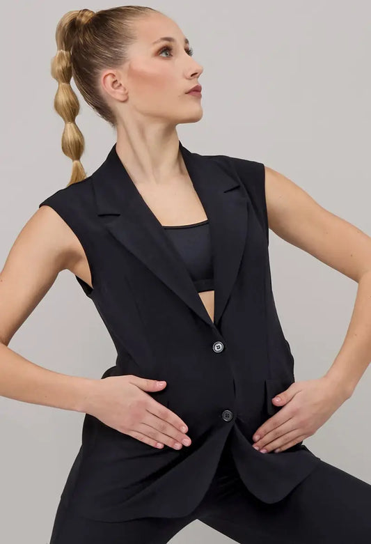 Pre-Owned Costume Vest Weissman 15556 XL Adult Black Jazz Boss CEO