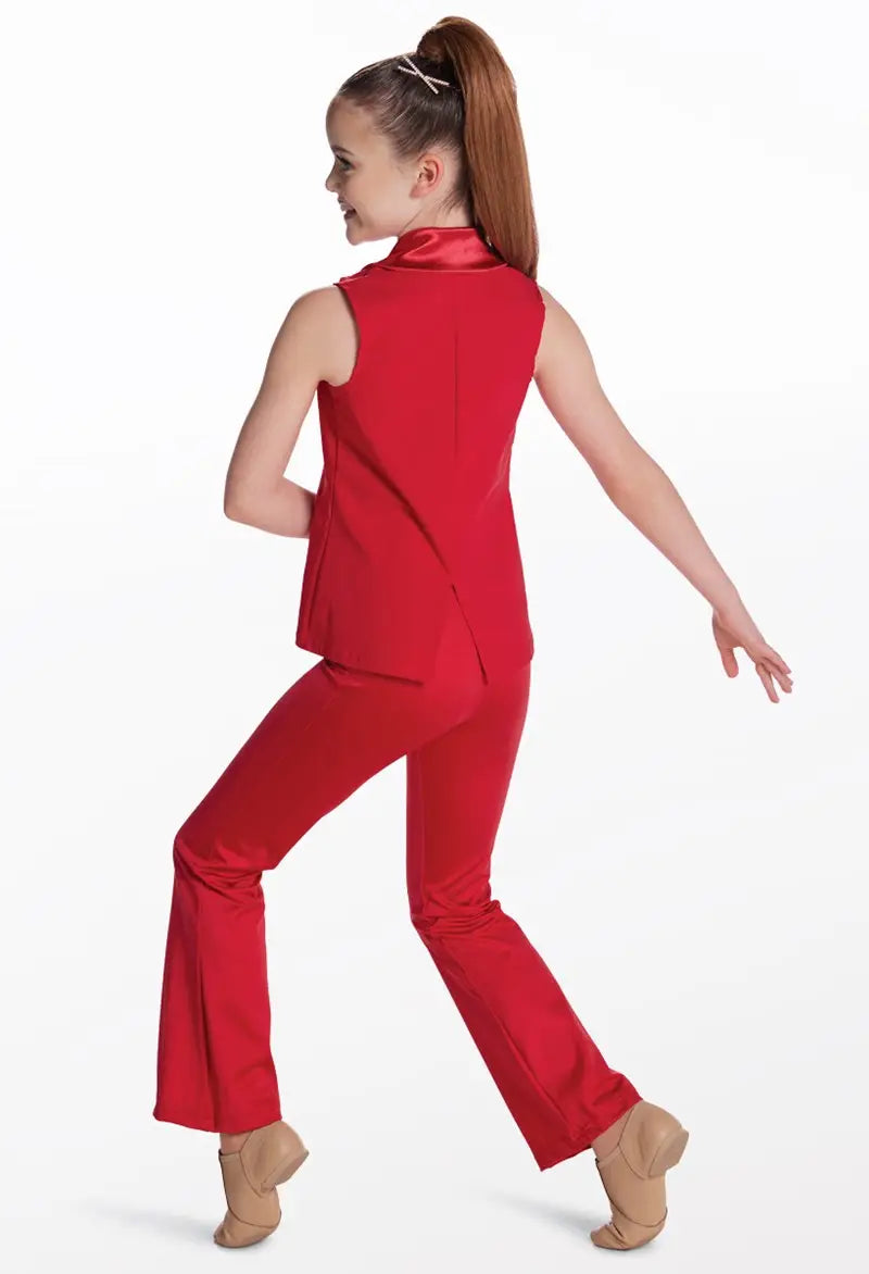 Pre-Owned Costume Weissman 15727 Large Child Red Jumpsuit Jazz Sequin Boss CEO