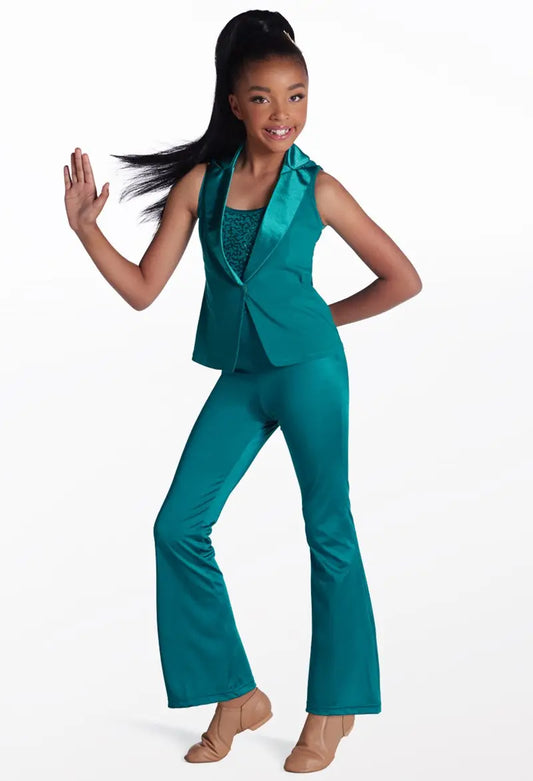 Pre-Owned Costume Weissman 15727 Large Adult Green Jumpsuit Jazz Sequin Boss CEO