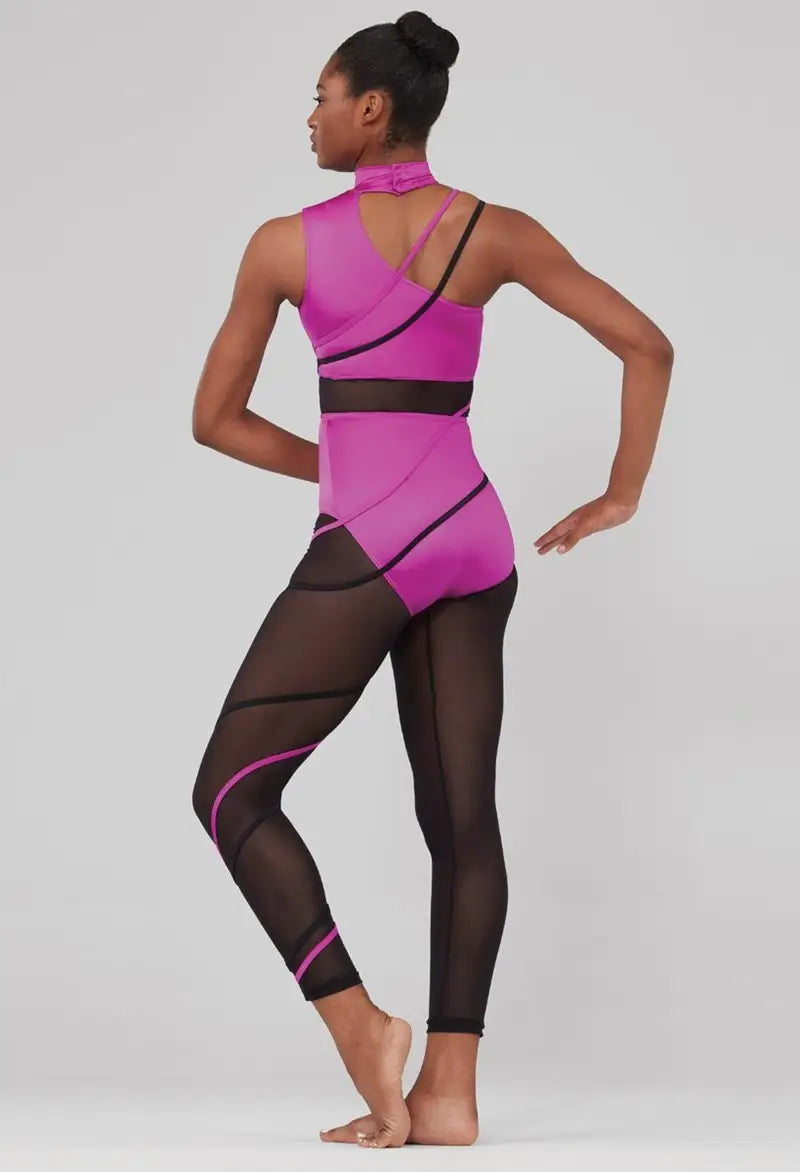 Pre-Owned Costume Unitard Weissman 15852 Black Small Adult Contemporary Jazz Acro