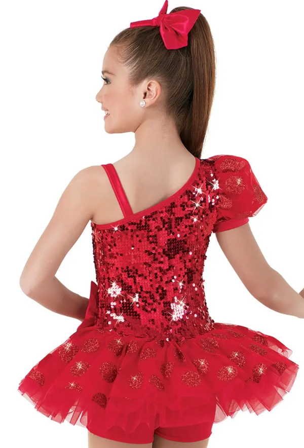 Pre-Owned Costume Weissman  9466 Medium Child Girl's Tutu Dress Jazz Tap Sequin