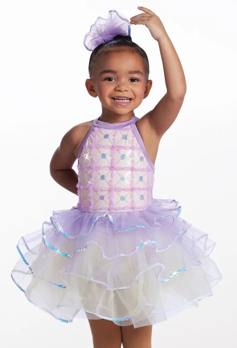 Pre-Owned Costume Small Child Lavender Weissman 17020 Tap Ballet Dress Up Sequin Dress Tutu